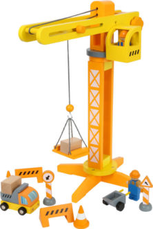 Grue avec ses accessoires de chantier